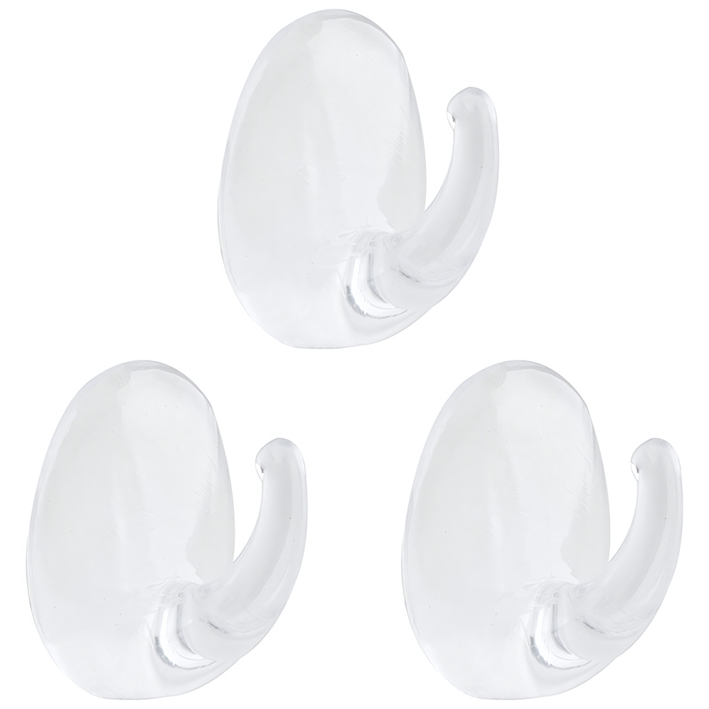 Крючок самоклеящийся 3шт "Прозрачный"