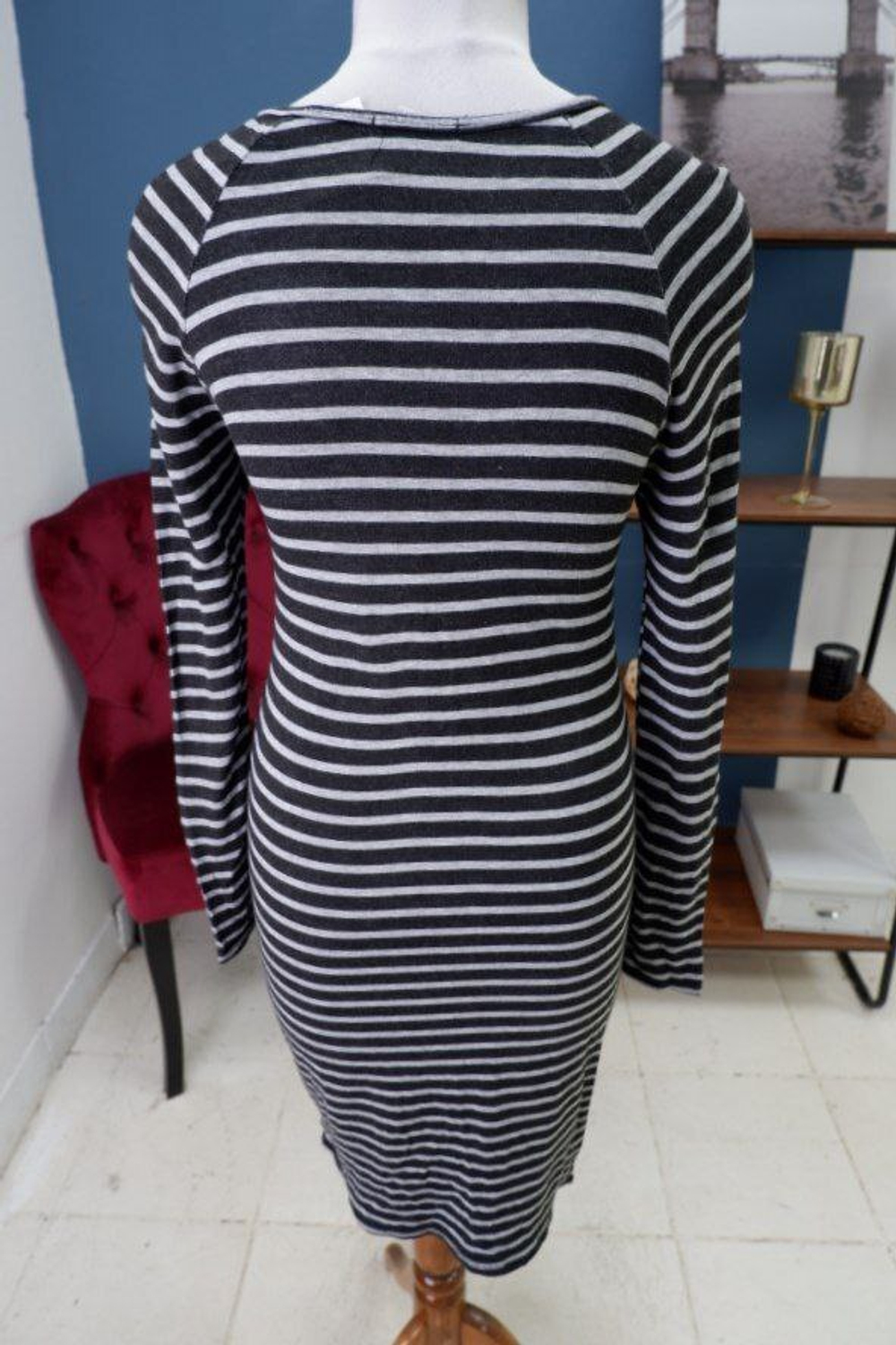 Платье в полоску 42 размер