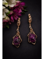 Серьги бижутерные с цоизитом