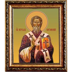 Кирилл, Катанский (Сицилийский) святитель. Икона на холсте.