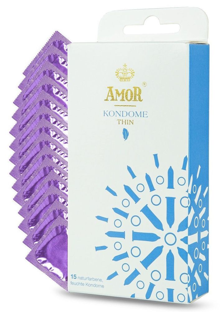 Супертонкие презервативы AMOR Thin - 12 шт.