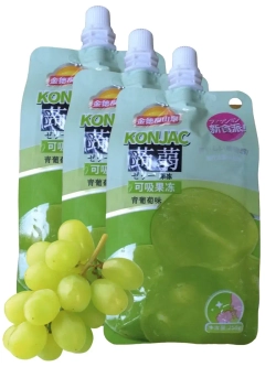 Желе питьевое Konjak со вкусом Винограда 258 г * 3 шт