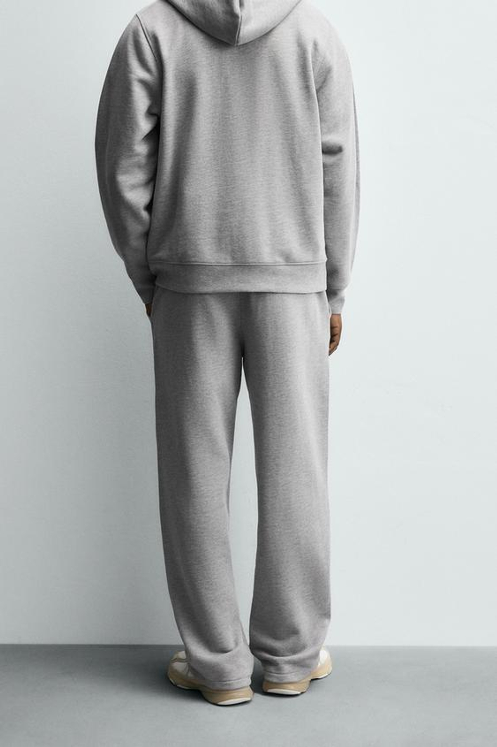 ZARA БРЮКИ-ДЖОГГЕРЫ СТАНДАРТНОЙ ПОСАДКИ, СЕРЫЙ МЕЛАНЖ