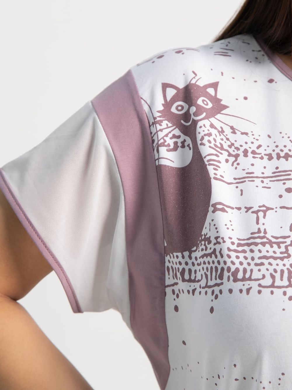 Блуза Алтея (белая/роза) Б15367-20М LT Collection