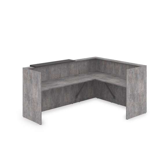 1КР-ДС.102 Комплект Ресепшн с фартуком ЛДСП (2344*1777*1161) (без подсветки)