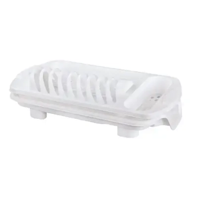 Сушилка для посуды со сливом (белый)