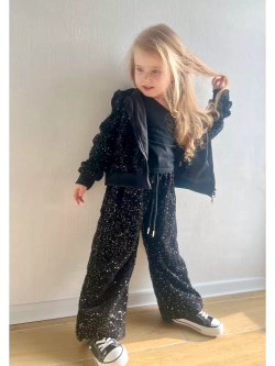 Костюм спортивный велюровый с пайетками