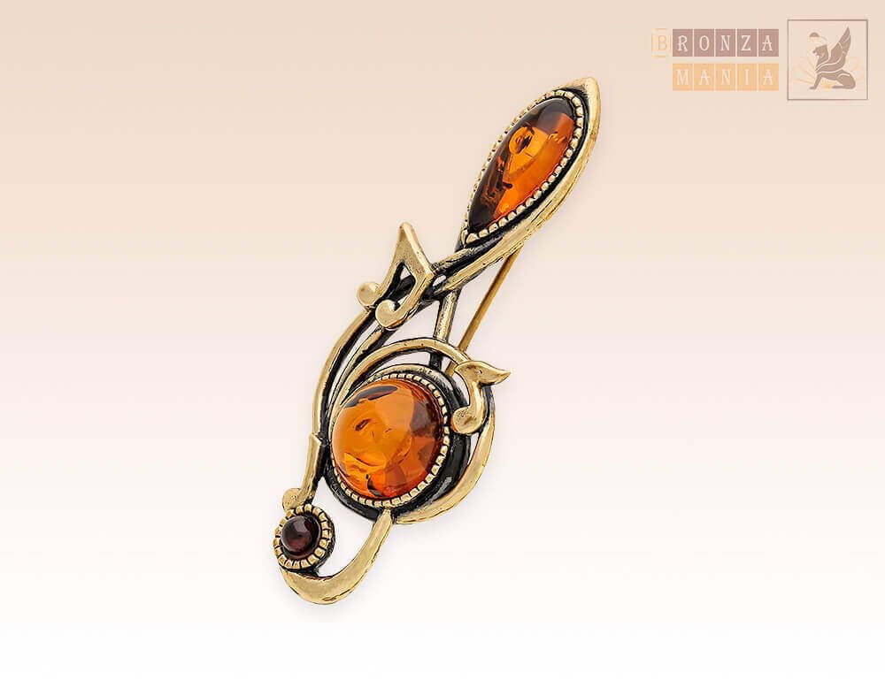 брошь Скрипичный ключ