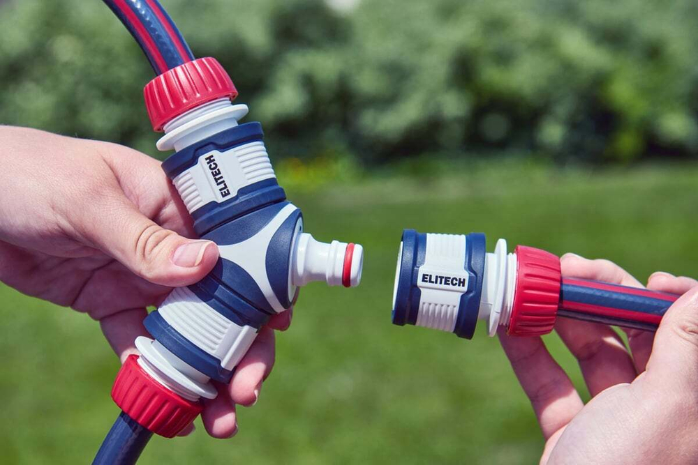Соединитель для шланга 13 мм 1/2" с автостопом HF 011WS Garden Elitech 206036