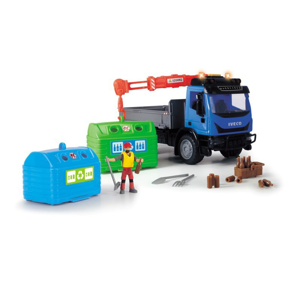 PlayLife Игровой набор Машинка перевозчика стеклотары со светом и звуком, 25см 3836003