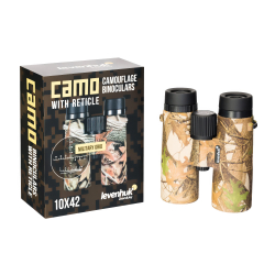 Бинокль Levenhuk Camo Pine 10x42 с сеткой - Установка на штатив через стандартный адаптер 1/4