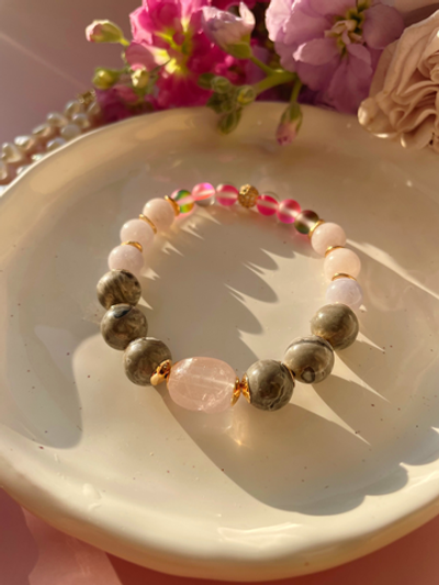 Браслет Яшма и кварц