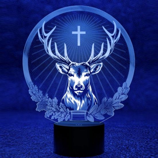 3D лампа Jagermeister, Егермейстер.Олень с крестом