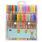 Ручка гелевая, Basir, цветные чернила, серия "Тигры", ароматизированная с блёстками, 36 шт