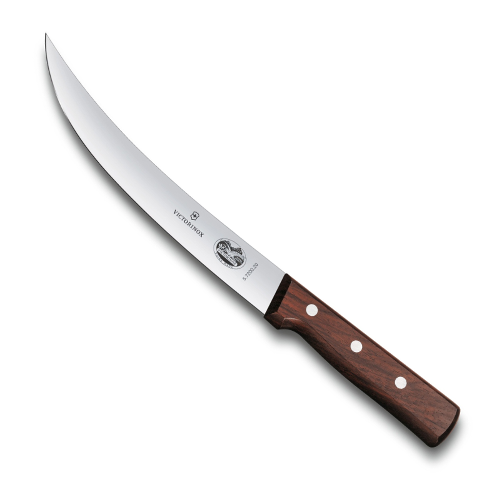 Нож Victorinox разделочный, лезвие 20 см прямое, коричневый