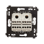 Инвертор двухклавишный в стену, "Avanti", "Ванильная дымка"