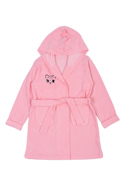 Халат (банный) для девочки M1191M-3/6 р.116 розовый (Такро)
