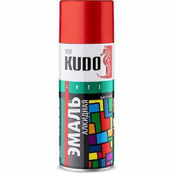 Эмаль универсальная Kudo, белая матовая, аэрозоль, 520 мл
