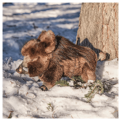 Мягкая игрушка из меха «Кабанчик»