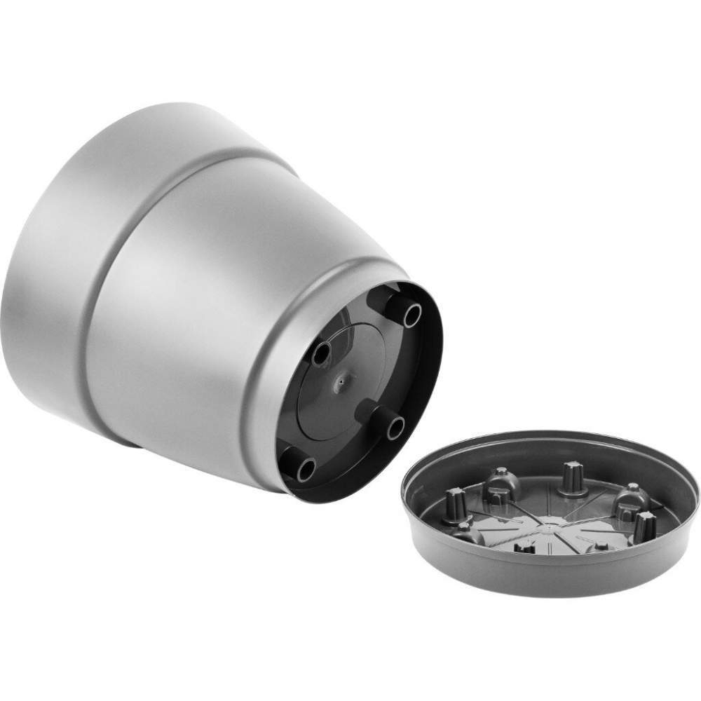 Горшок цветочный Villa de Fiori 48л D465мм, фиксированный поддон, на колесиках, утренний туман