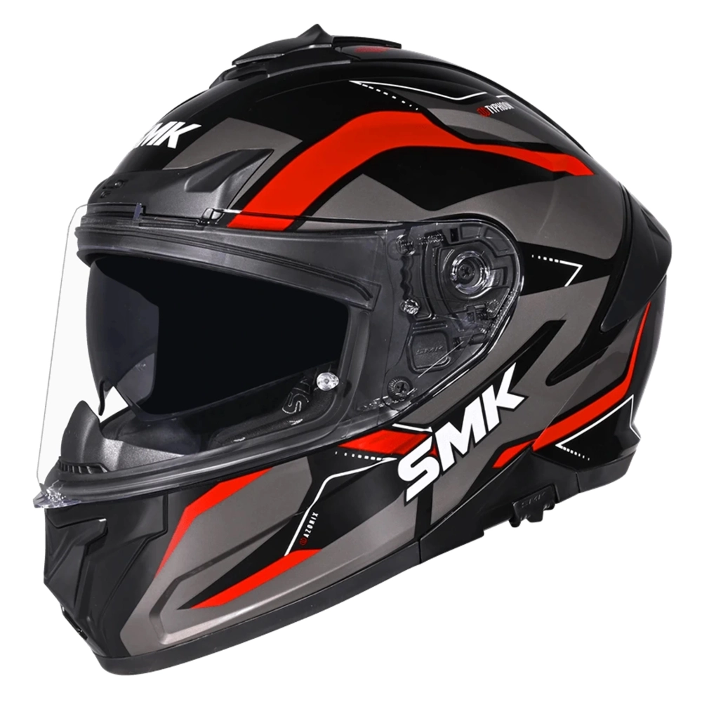 Шлем SMK TYPHOON AZONIX, цвет черный/серый/красный (L)
