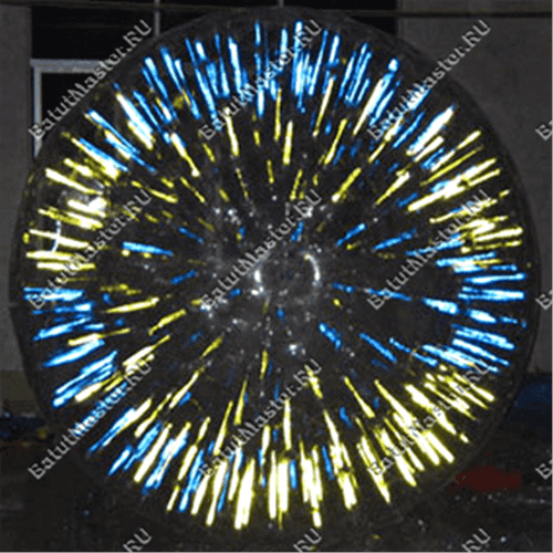 Светящийся зорб "Вселенная" ПВХ, усиленные сиденья, диаметр 3 м