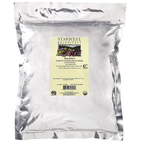 Starwest Botanicals, Органическая эхинацея пурпурная (Echinacea purpurea), C / S, 453,6 г (1 фунт)