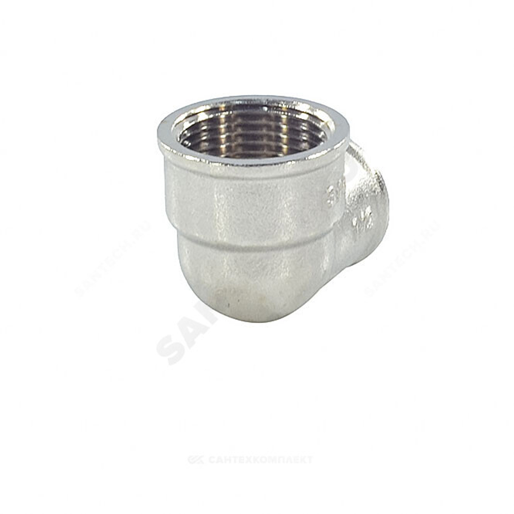 Угольник латунь никель переходной Ду 25х20 (1"х3/4") ВР/ВР SantechSystems