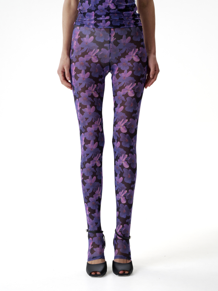 Леггинсы со штрипками из сетки "Violet"