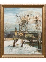 Картина маслом Грачи прилетели Дельцов (копия Саврасова)