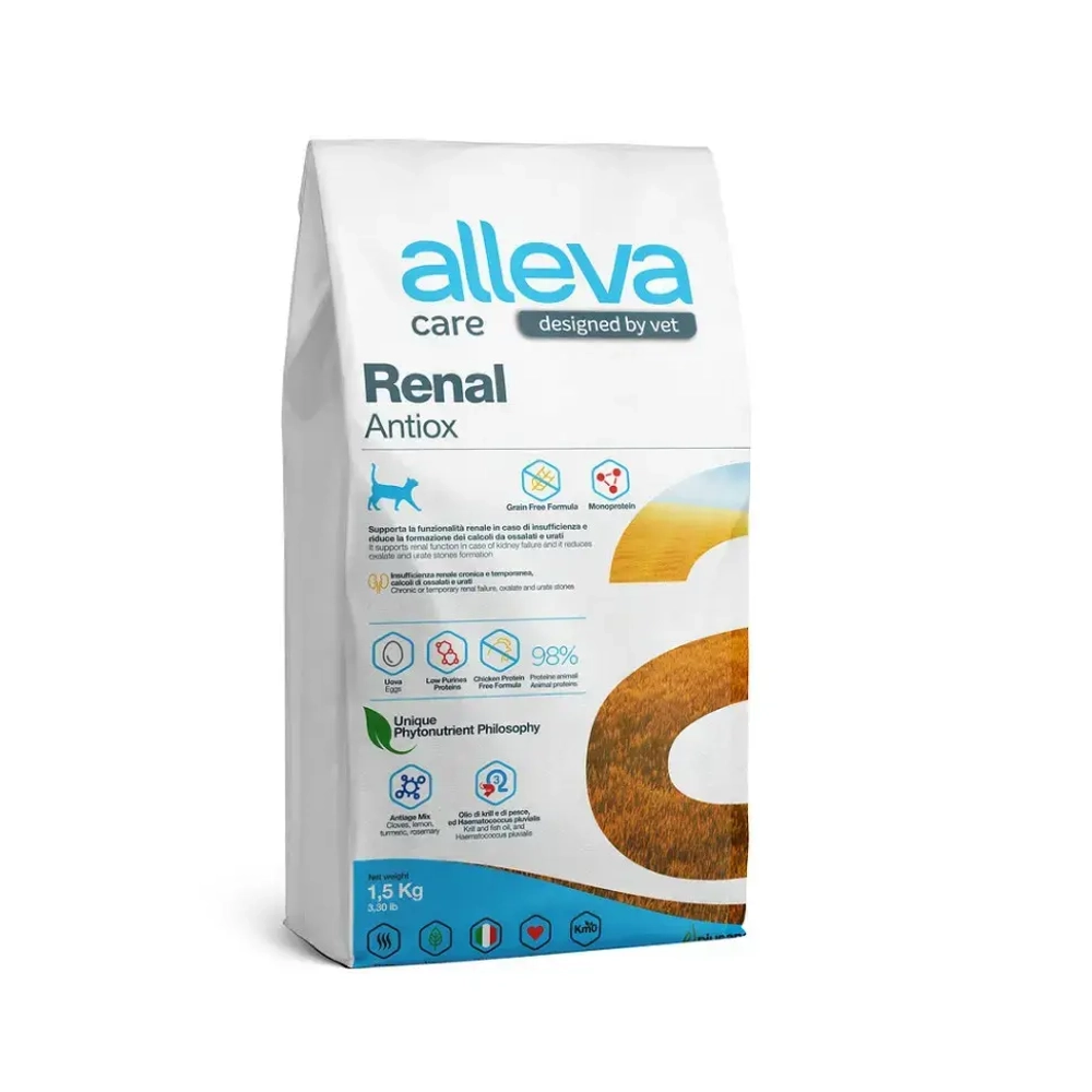 Alleva care cat adult renal-antiox сухой диетический корм для взрослых кошек для поддержания функций почек - 1,5 кг