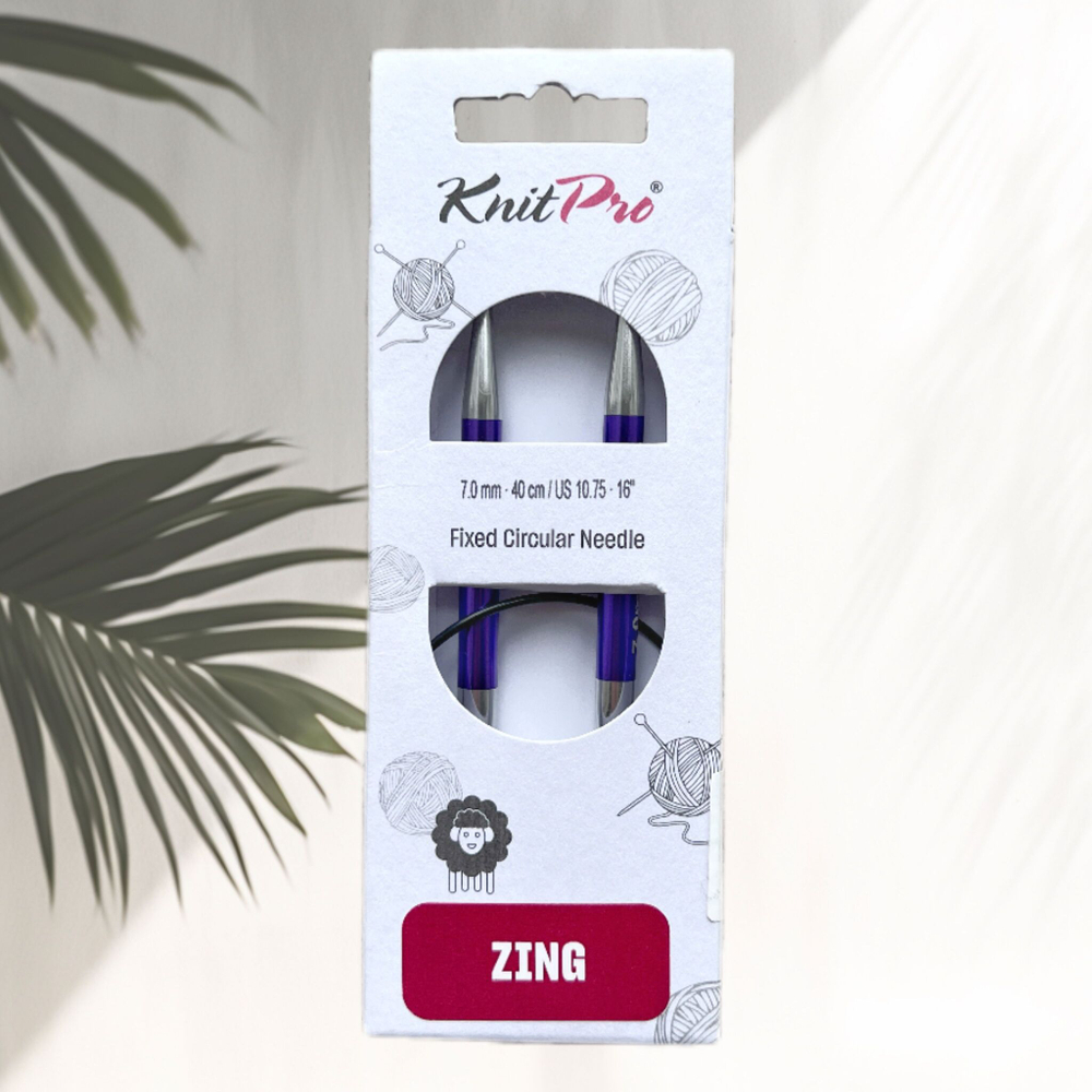 Спицы круговые Zing, 8мм/80см, KnitPro,(47136)