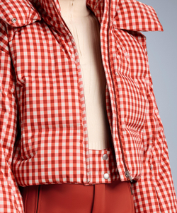 Oysho Легкий водонепроницаемый короткий пуховик Minardi Piume SKI, ярко-оранжевый