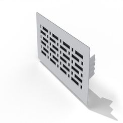 Решетка напольная/стеновая 350*150 мм (белая) посадочное место 300*100