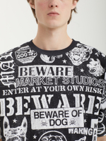 Мужская Футболка Beware All Over