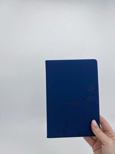 Блокнот 144 л А5 линейка цветы т.синий бархат (8344-2)