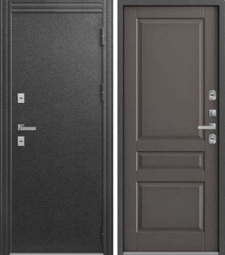 Дверь стальная Т-2 (Антрацит муар-Софт серый)  терморазрыв