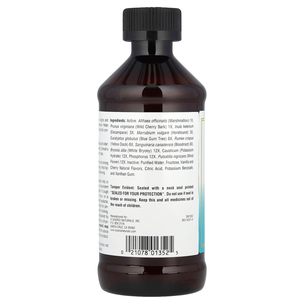 Source Naturals, Оздоровление, Сироп от кашля, 8 жидких унций(236 мл)
