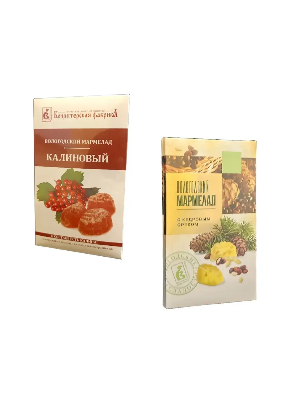 Мармеладный набор Калиновый + Кедровый орех - 2 шт
