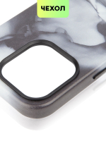 Чехол BROSCORP для Apple iPhone 14 Pro (арт. IP14PRO-AQUARELLE-BLACK)