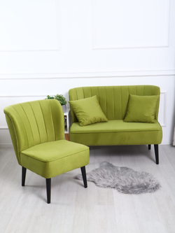 Кресло "Donatello" антивандальный велюр эпл/венге