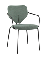 Стул обеденный Masey с подлокотниками зеленый