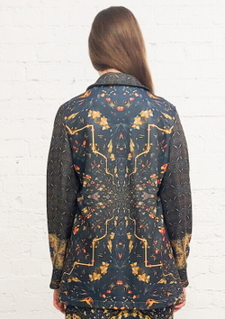 Комплект (жакет и юбка) "Кормление птиц", по мотивам средневековой шпалеры 15 века