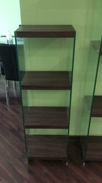 Стеллаж F-049-125H  прозрачный/коричневый