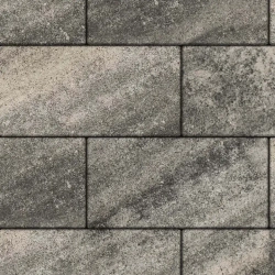 Тротуарная плитка ПРЯМОУГОЛЬНИК 600х300 мм - Листопад гранит Антрацит