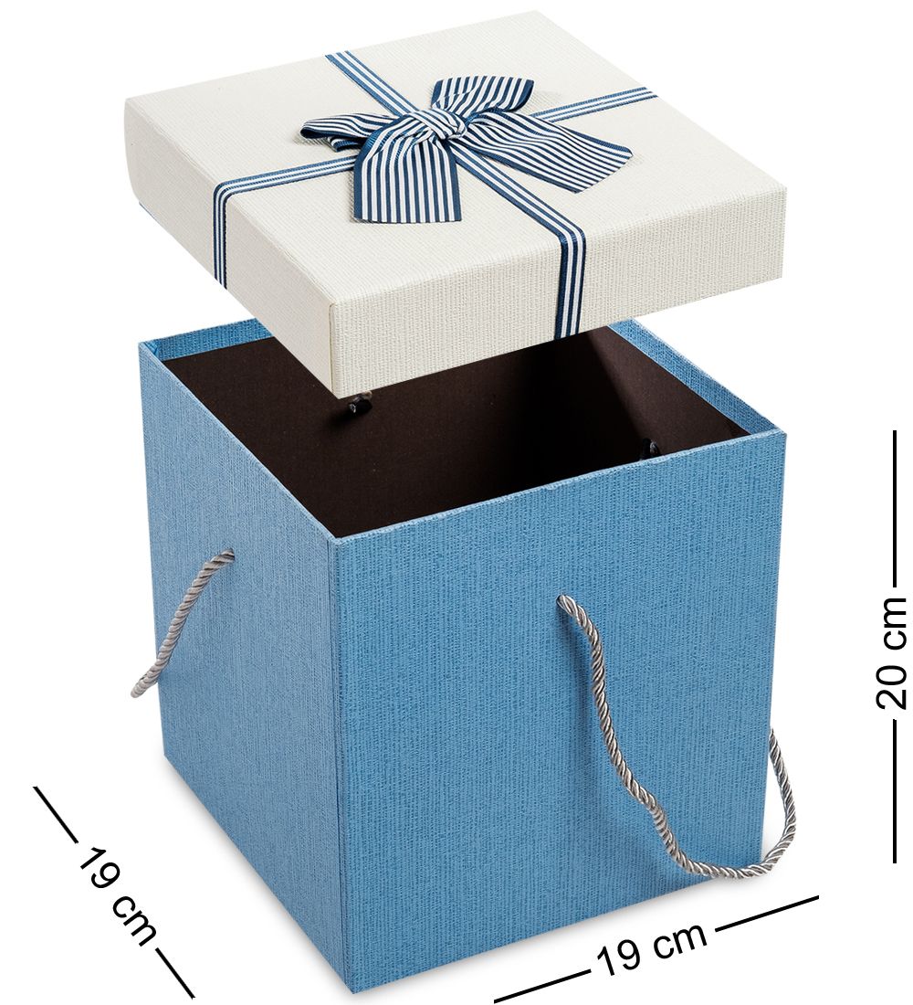 WG-10/3-B Коробка подарочная «Куб» цв.голуб./бел.