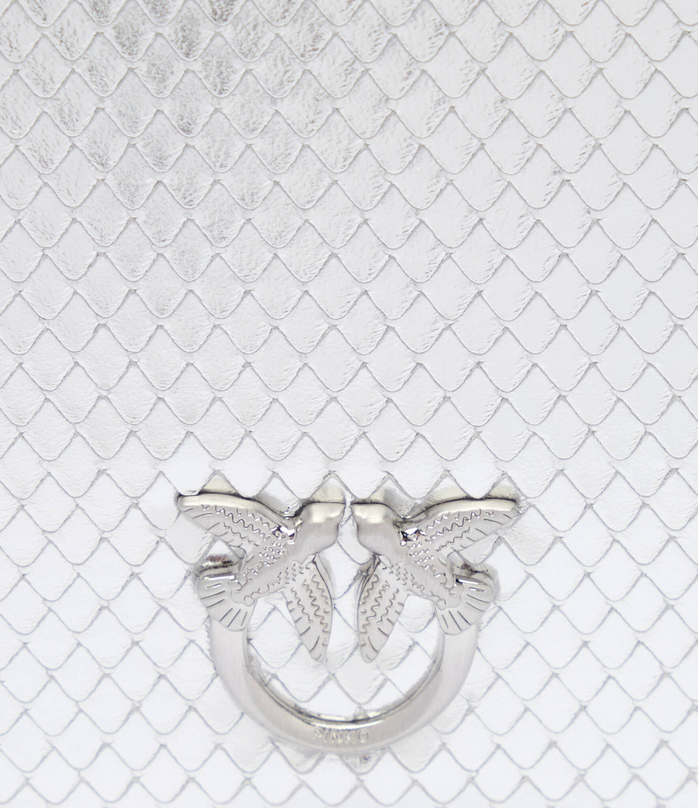 Кожаная сумка через плечо CAMERA CASE Pinko - серебряный(102810 A1VG)