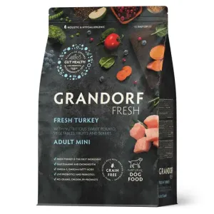 Уценка! Повр.упак. / Сухой корм GRANDORF Fresh Dog Adult Mini Turkey&Sweet Potato для собак мелких пород из свежего мяса индейки с бататом