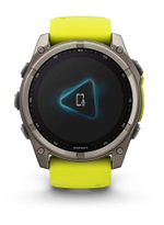 Умные часы Garmin Fenix 8 51mm, Solar, Sapphire, Titanium with Amp Yellow/Graphite Silicone Band