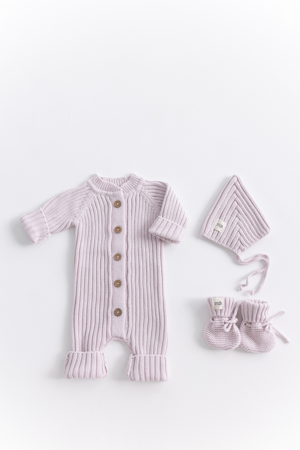 Комплект 3в1 лапша из 100% хлопка Лавандовый